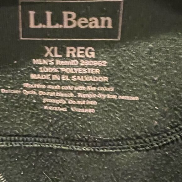 LL Bean men’s XL fleece 1/2 zip pullover - Picture 3 of 6